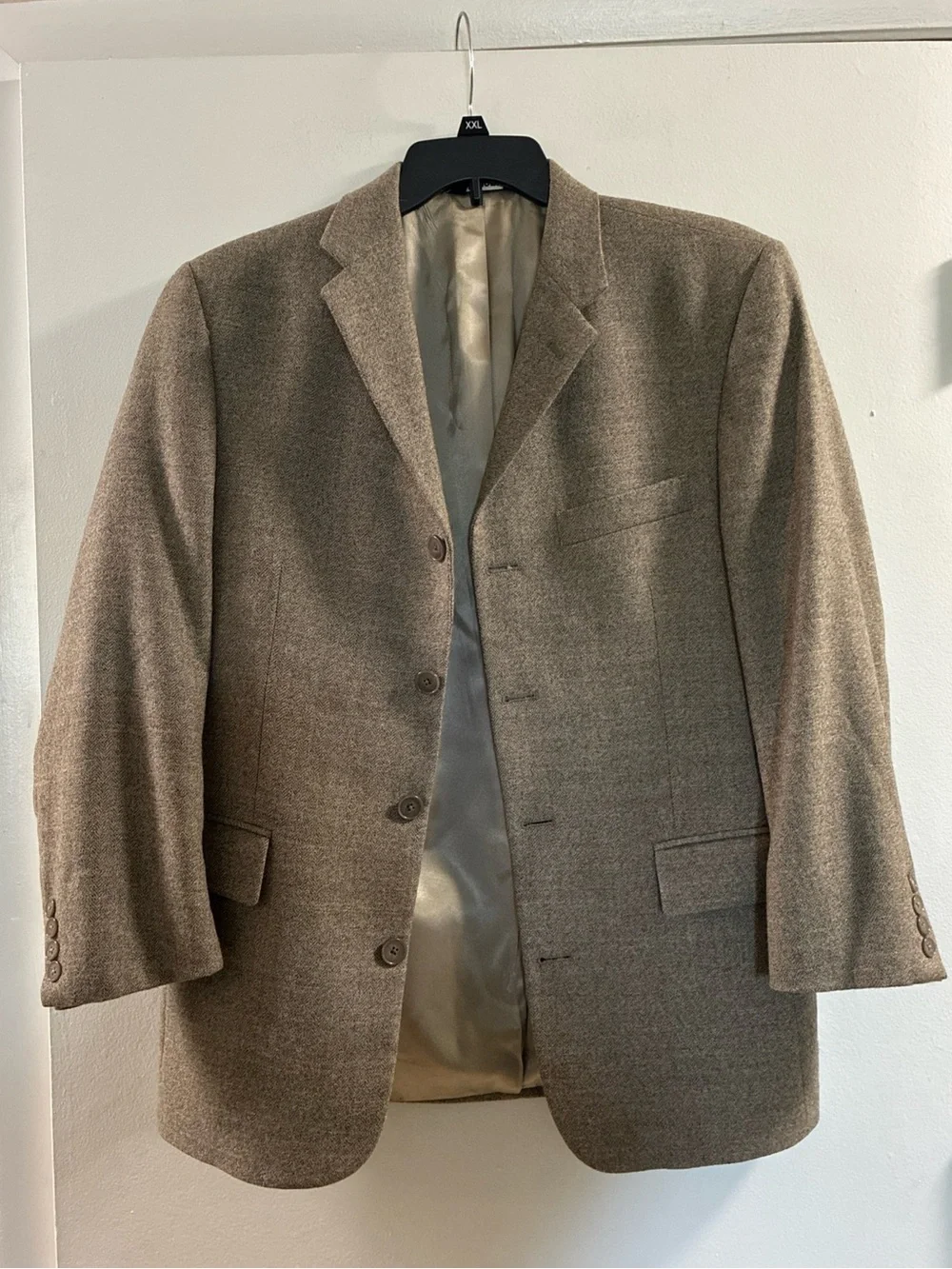 Vtg Claiborne Men's Taupe Wool Alpaca Sport Coat